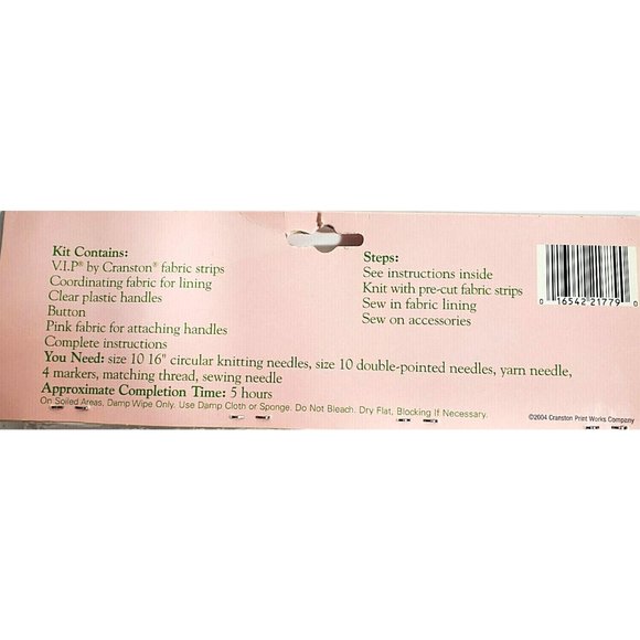 FABRI Knit Kit- Bahama Weekend Handbag -Cranston Lining & Handles Included - Picture 5 of 5